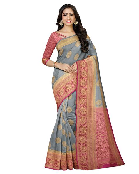 Mimosa Kanjivaram Style Art Silk Traditional Saree