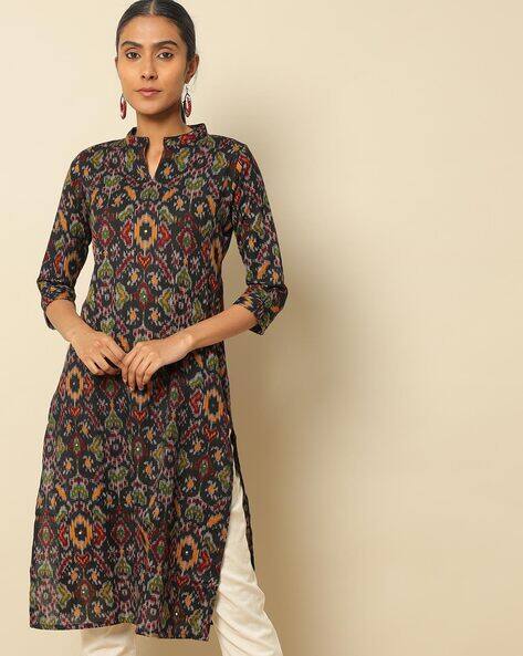 ajio ikat kurti