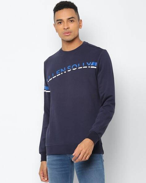Mens navy crew neck sweatshirt Clearance