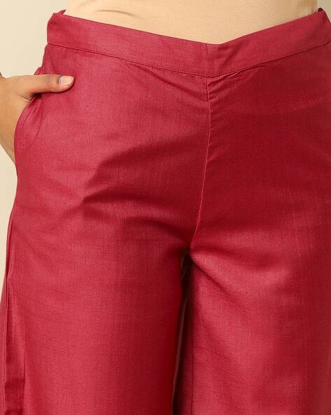 Buy Red Pants for Women by Indie Picks Online