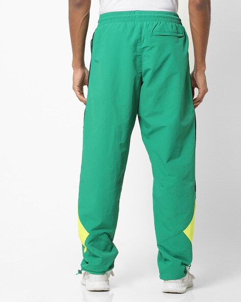 Panelled Track Pants with Elasticated Drawstring Waist