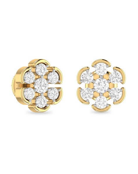 American diamond Jhumka earrings | Small CZ diamond jhumkas | Indian E –  Indian Designs