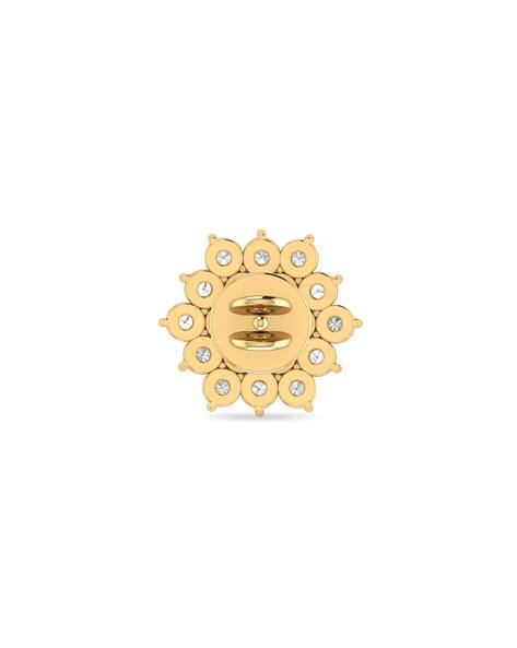 Buy Yellow Gold, White Earrings for Women by Pc Jeweller Online