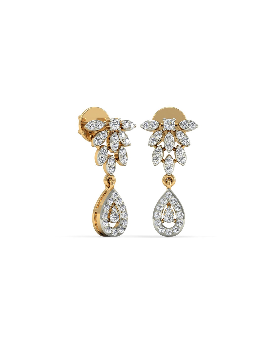 Shop Floret in Loop Diamond Stud Earrings Online | CaratLane US