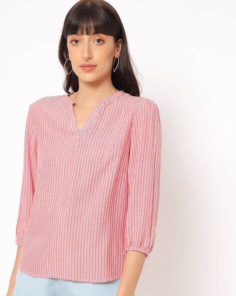 mandarin collar v neck