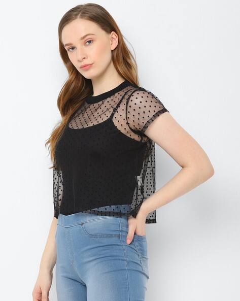 Buy Black Tops for Women by ABOF Online