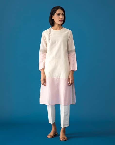Buy Cream Kurtas for Women by Ancestry 
