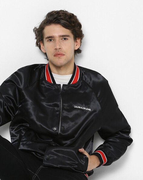 Calvin klein outlet varsity bomber jacket