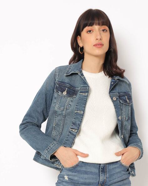 Ajio discount denim jackets