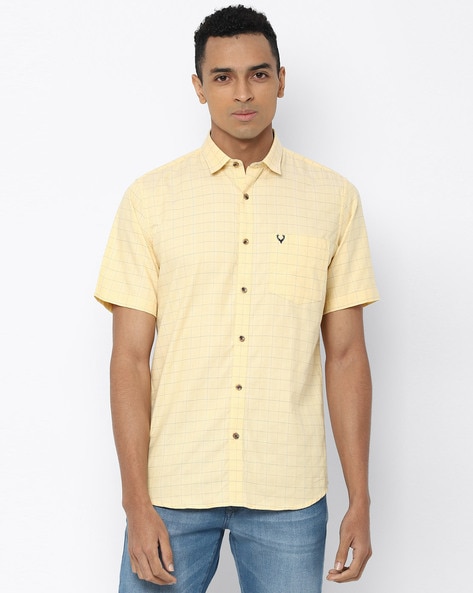 Buy Yellow Shirts for Men by ALLEN SOLLY Online