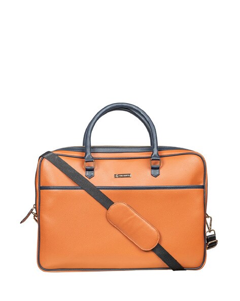 orange laptop bag