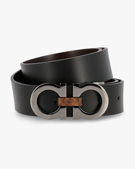 Ferragamo Adjustable Gancini Belt in Black for Men Mens Accessories Belts 