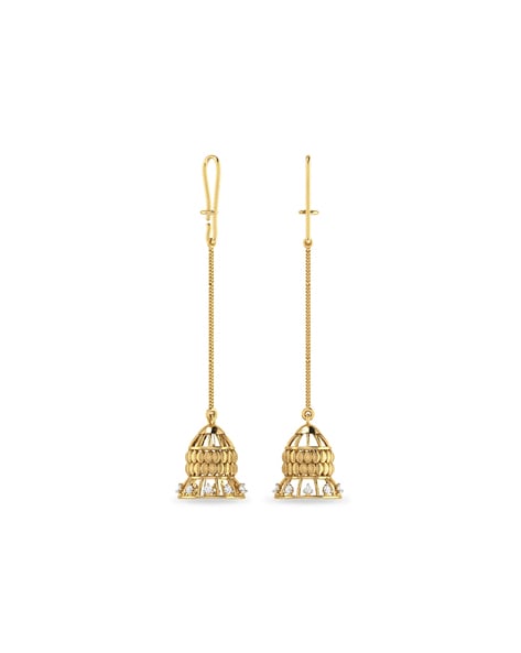 Candere by Kalyan Jewellers Starlet Sui Dhaga Earring Rose Gold 14kt  Diamond Dangle Earring Price in India - Buy Candere by Kalyan Jewellers  Starlet Sui Dhaga Earring Rose Gold 14kt Diamond Dangle
