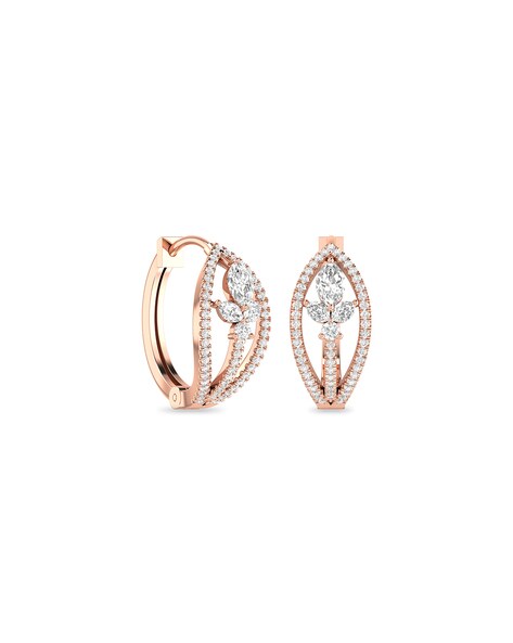 Regal Traditional Diamond Hoop Earrings