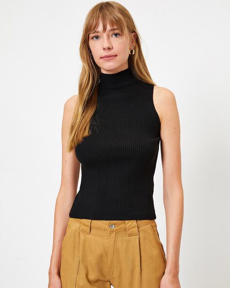 High neck 2025 sleeveless sweater