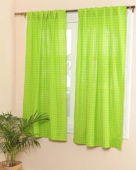Buy Lime Green Curtains &amp; Accessories for Home &amp; Kitchen by Indie Picks  Online | Ajio.com
