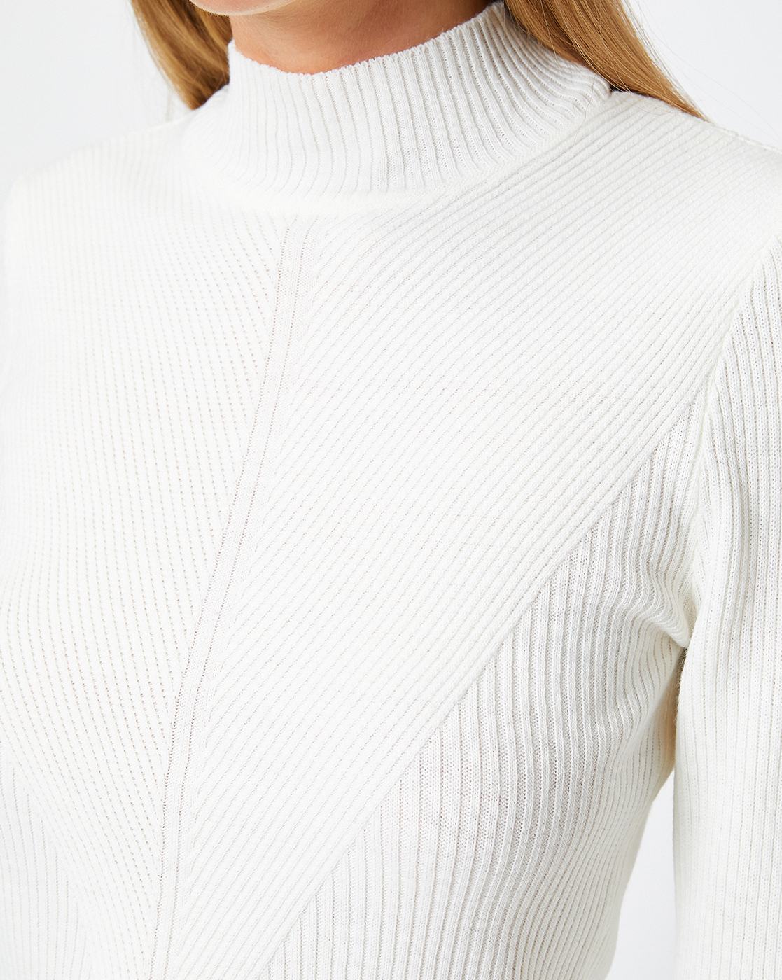 white high neck sweater for ladies