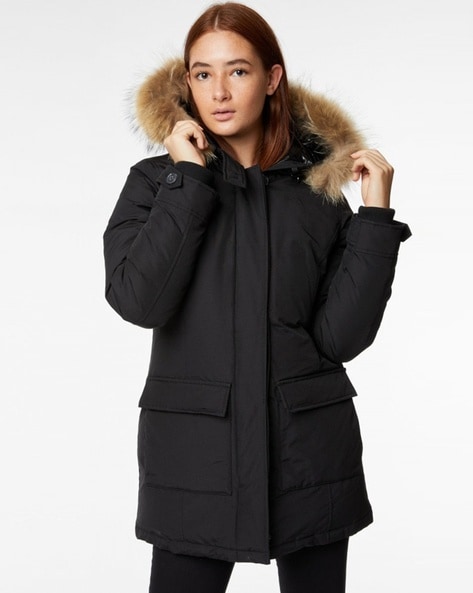 womens faux fur parka coat