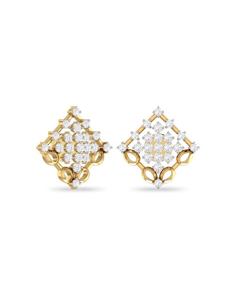 Cassandra Square Stud Earrings – DIVAA by ORRA