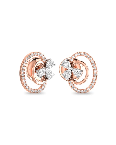 Mia Glam By Tanishq 14kt Rose Gold Cubic Zirconia Drop Earrings | Rose gold  drop earrings, Drop earrings, Statement jewelry