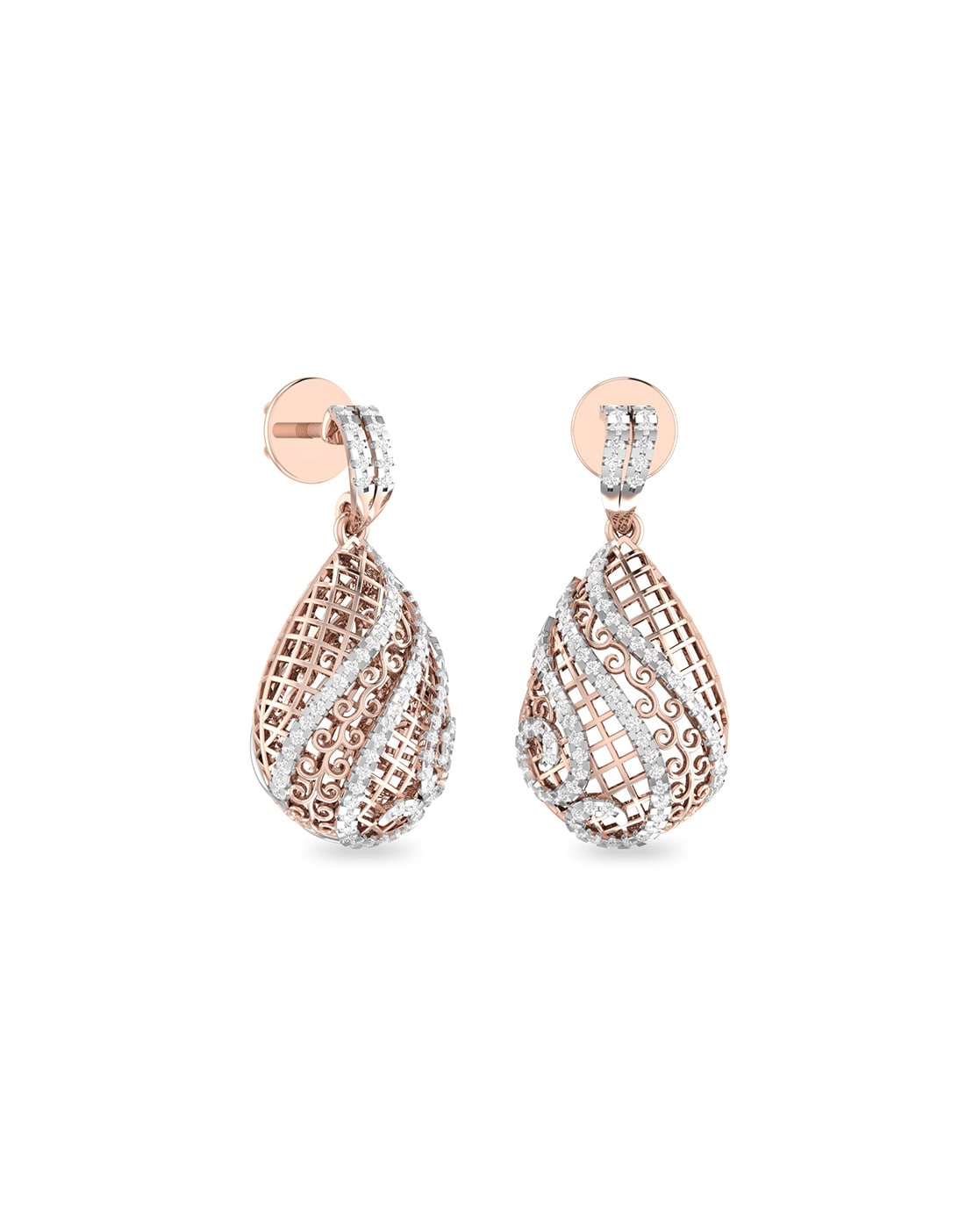 Buy SHAYA BY CARATLANE Fuchsia Dream Earrings in Rose Gold Plated 925  Silver | Shoppers Stop