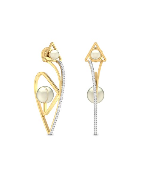 14k White Gold Top Light Brown Diamond Stud Earrings – Raymond Lee Jewelers