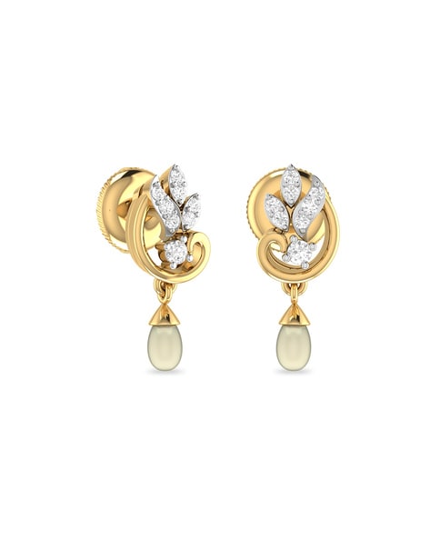 gold diamond studs for women