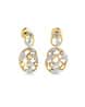 The Kieron 18KT Yellow Gold Diamond Studded Drop Earrings