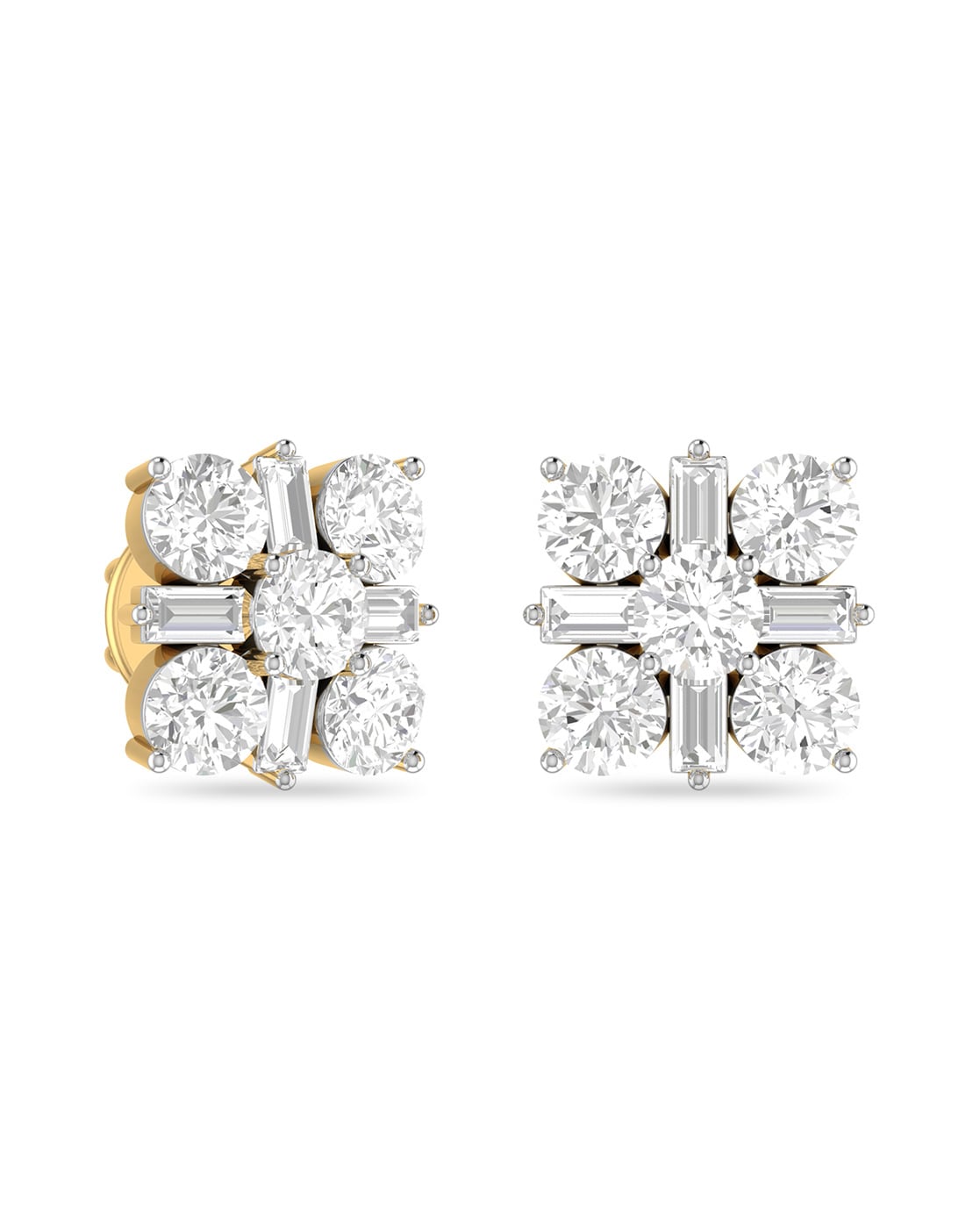 1/4 CT. T.W. Composite Diamond Flower Stud Earrings in 10K Gold | Zales