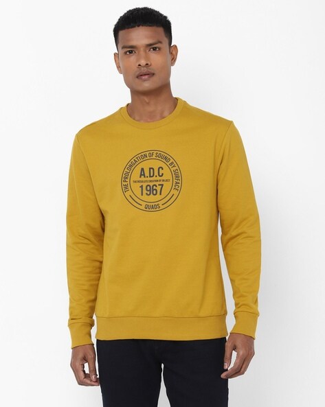 Buy Mustard Yellow Sweatshirt Hoodies for Men by AJIO Online Ajio