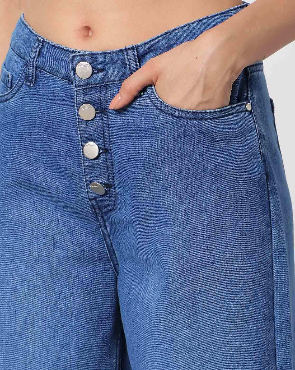 Merona Jeans Women 8R Blue Crop Stretch Cute Ladies Denim Pants