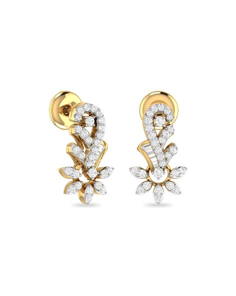 Verona Star Diamond Earrings Shop Now : https://goo.gl/DZYLFU  www.viranigems.com #Virani… | Silver wedding jewelry, Diamond earrings  design, Real diamond earrings