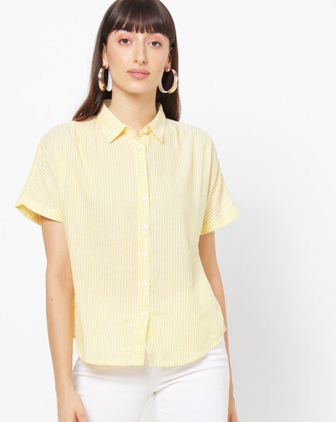 pale yellow shirt womens