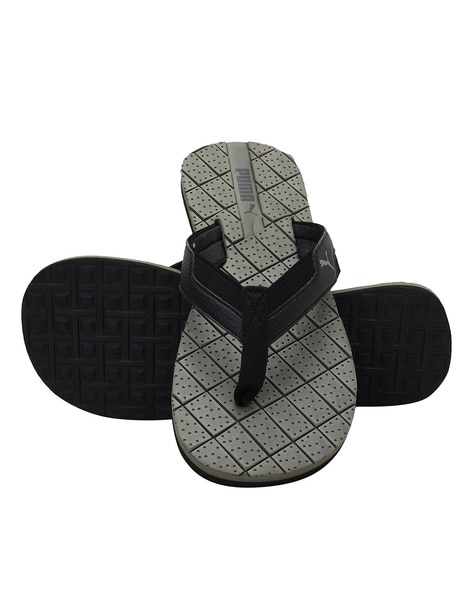 puma grey flip flops