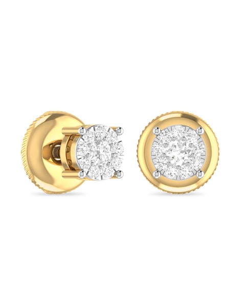 Floreal Frost Diamond 18K Gold Stud Earring