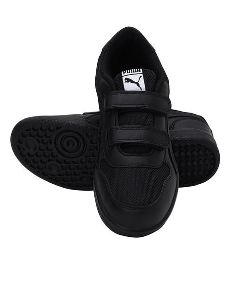puma black velcro shoes