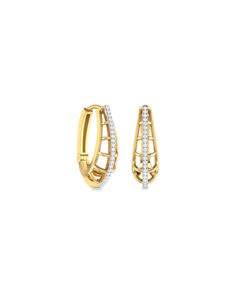 PC Jeweller The Marea 18KT Yellow Gold and Solitaire Stud Earrings for  Women : Amazon.in: Fashion