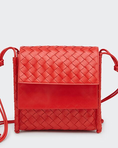 Bottega Veneta Intrecciato Leather Fold Crossbody Bag