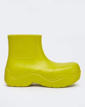 Buy BOTTEGA VENETA Puddle Boots | Lime Green Color Women | AJIO LUXE