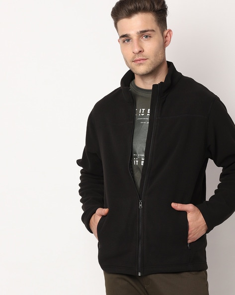 panelled jacket with zipper pockets