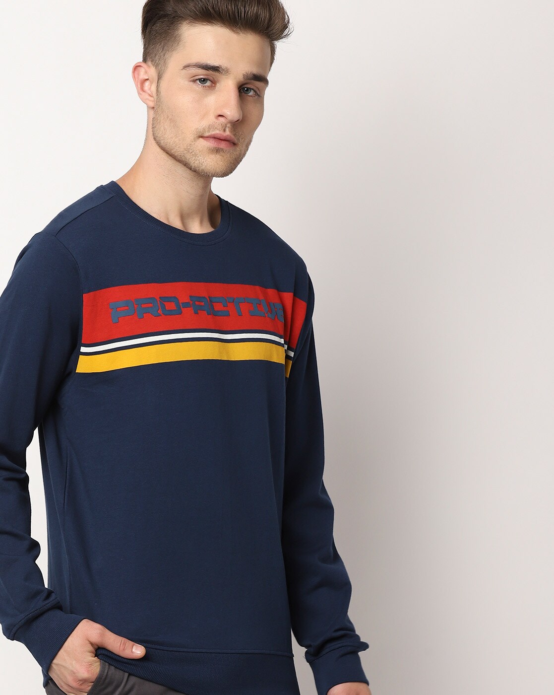 Buy Navy Blue Sweatshirt & Hoodies for Men by DNMX Online