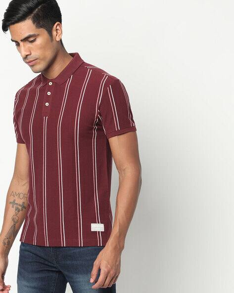 Buy Maroon Tshirts for Men by DENIZEN 