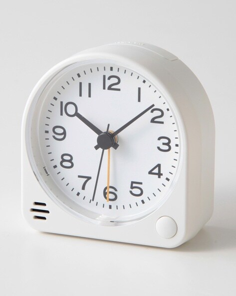 White Wall Table Decor For Home, Wall Alarm Clock