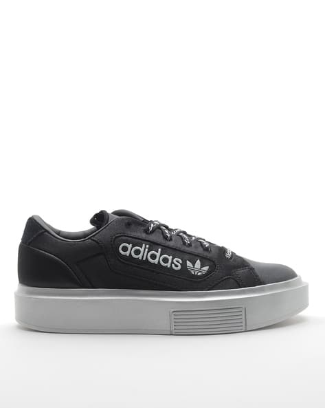 Sleek Super Low-Top Lace-Up Sneakers