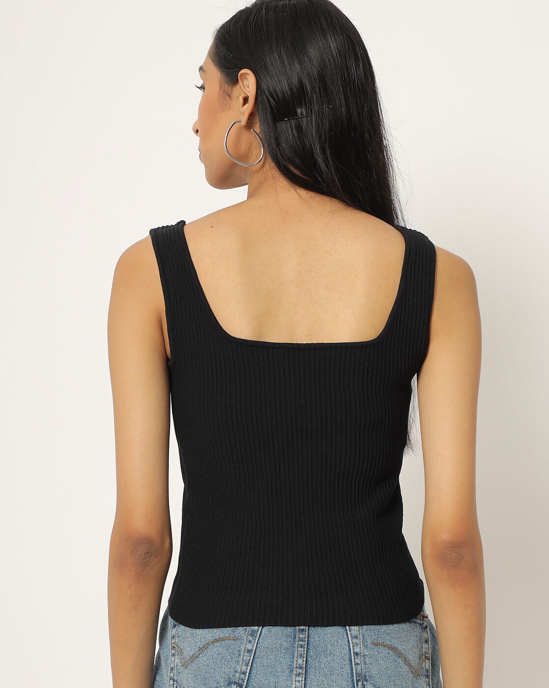 Female Black Sleeveless Tops, Size: Medium at Rs 500/piece in Jaipur