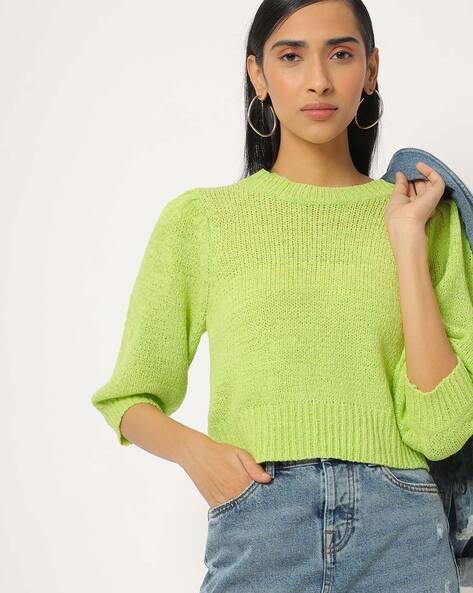 Lime Knit Tops for Women