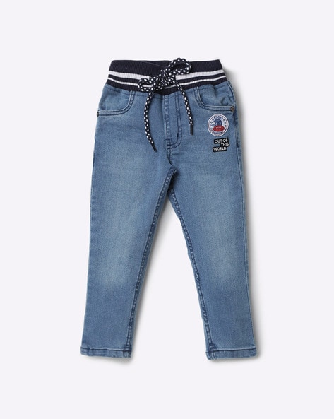 Jeans with Drawstring Fastening