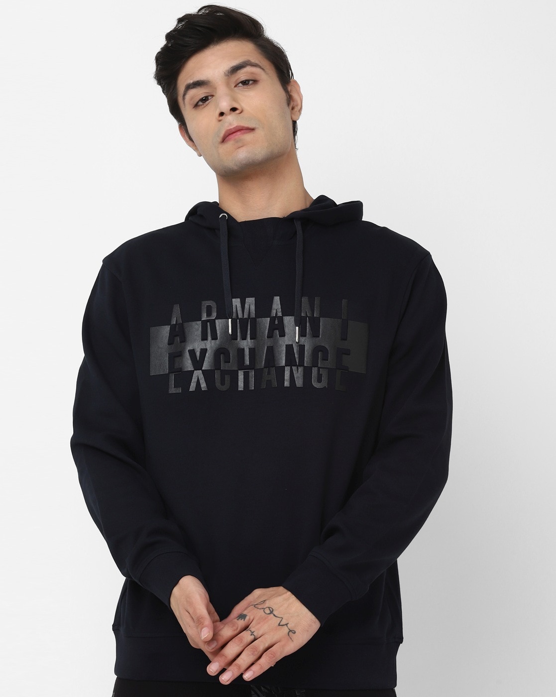 armani exchange black sweatshirt