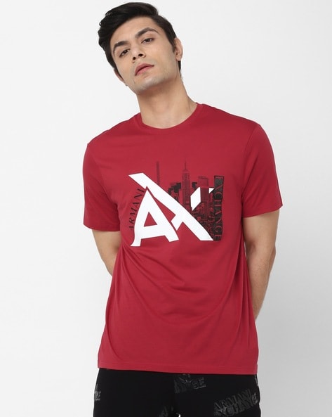 armani exchange red shirt