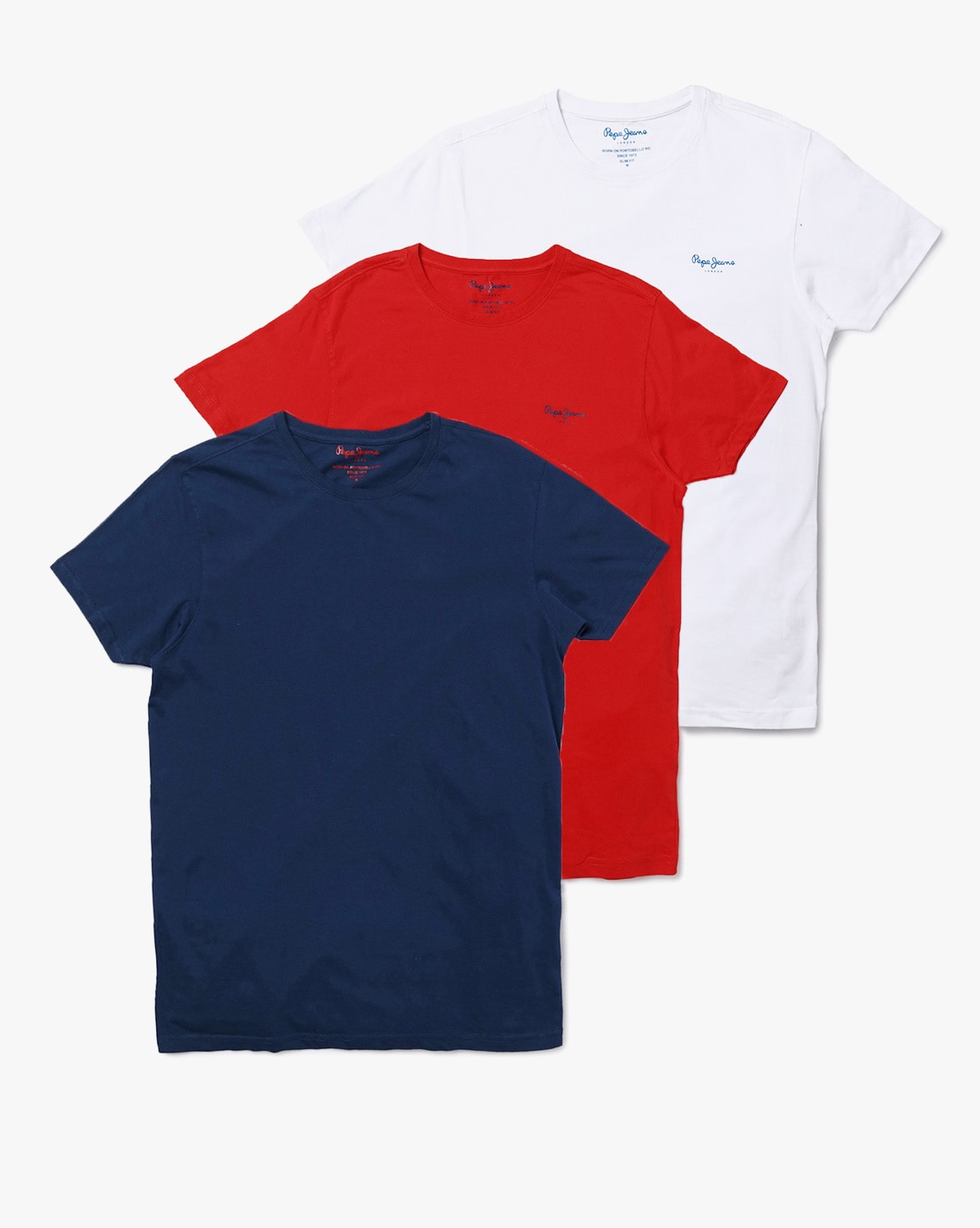 pepe jeans pack of 3 t shirts